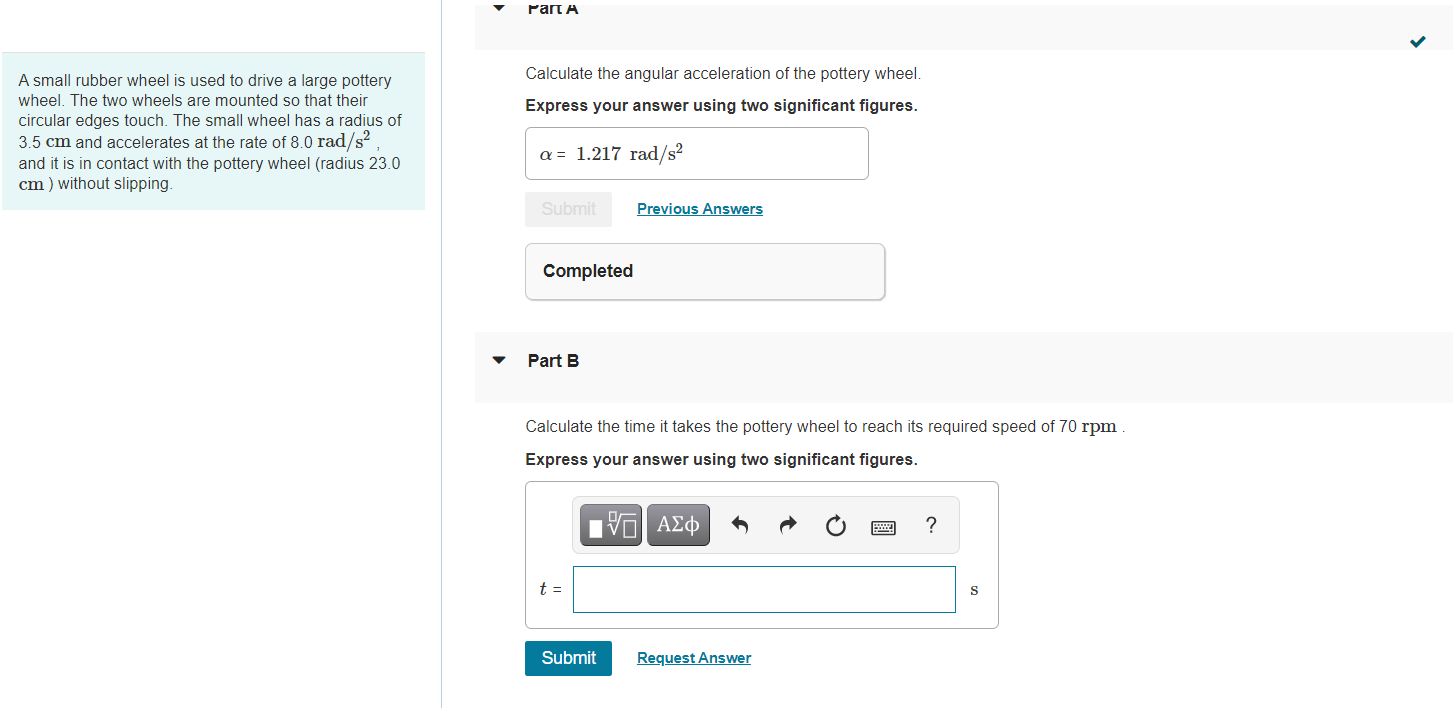 Solved Part A Calculate the angular acceleration of the | Chegg.com