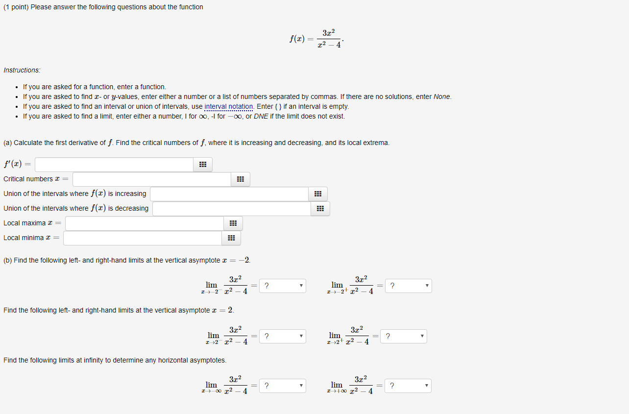 Solved (1 point) Please answer the following questions about | Chegg.com