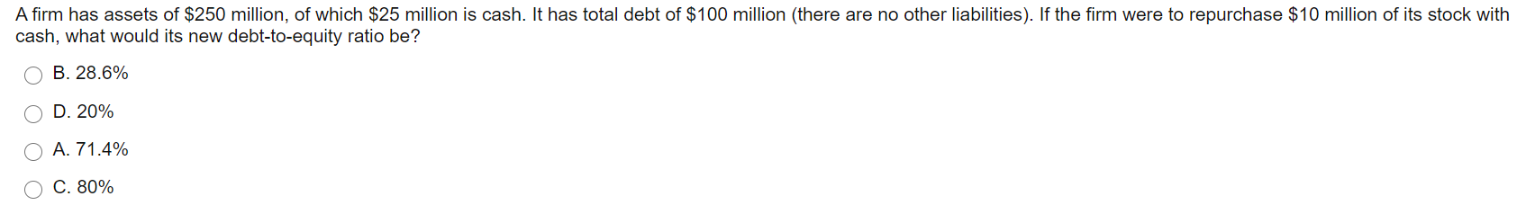 solved-a-firm-has-assets-of-250-million-of-which-25-chegg