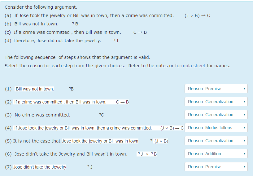 Solved (I V B) →C Consider The Following Argument. (a) If | Chegg.com