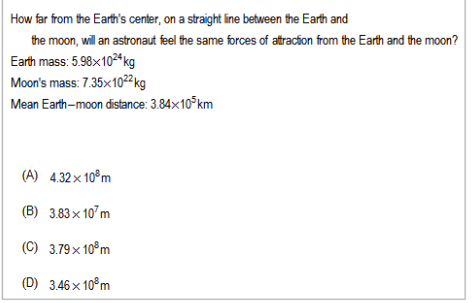 Solved How far from the Earth's center, on a straight line | Chegg.com