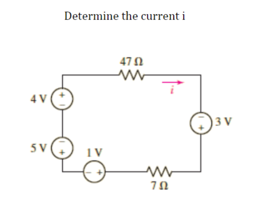 Solved Determine the current i | Chegg.com