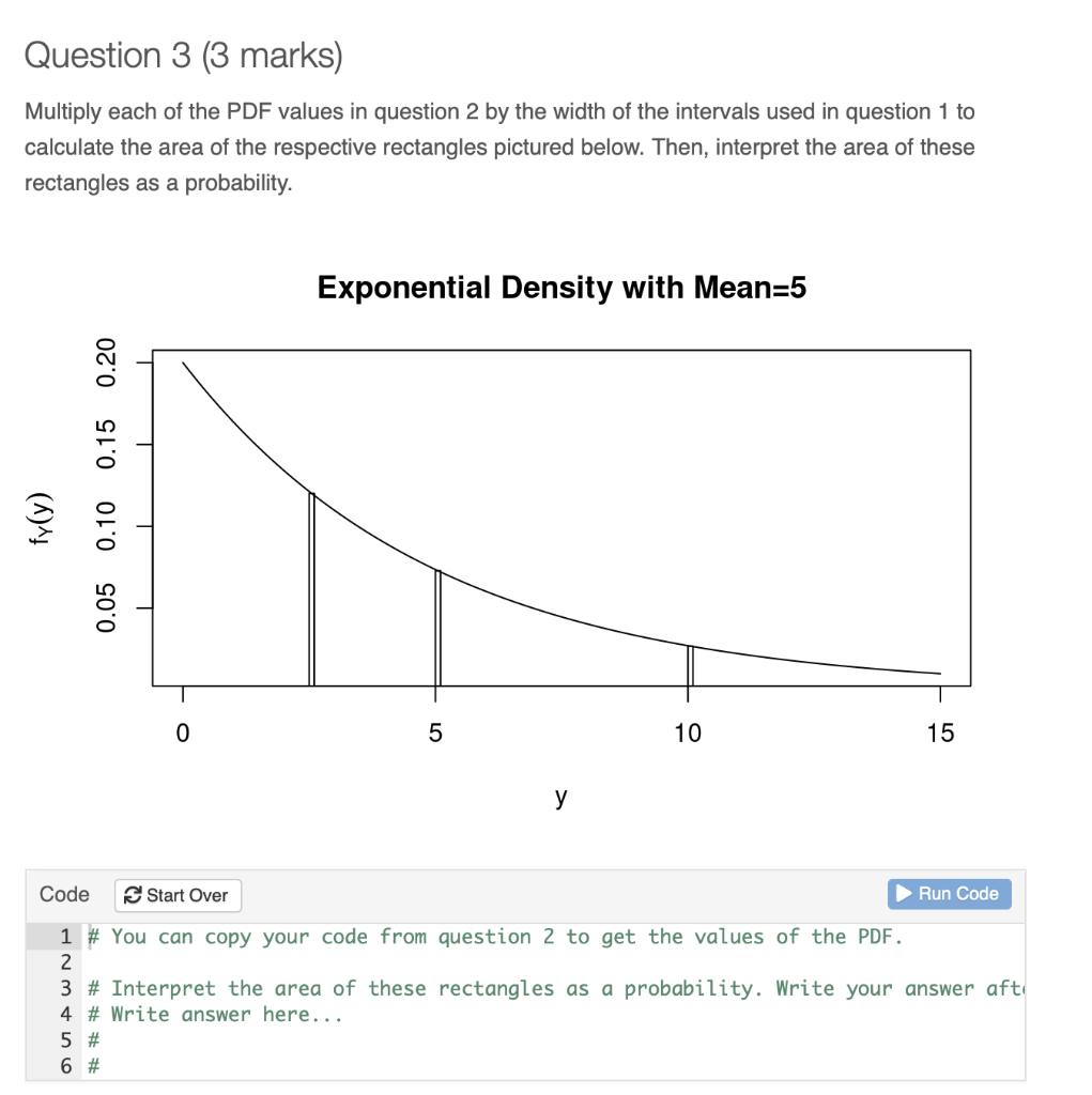 Solved Question 3 (3 marks) Multiply each of the PDF values | Chegg.com