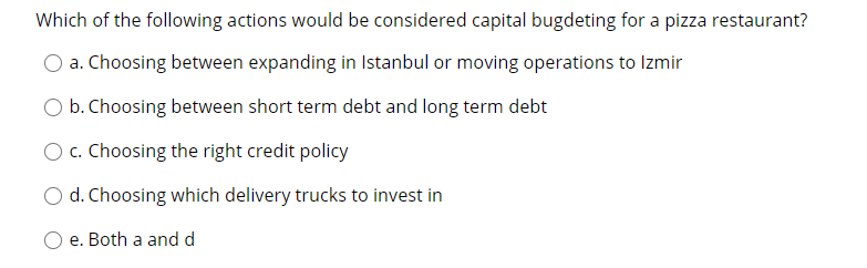 Solved Which Of The Following Actions Would Be Considered | Chegg.com