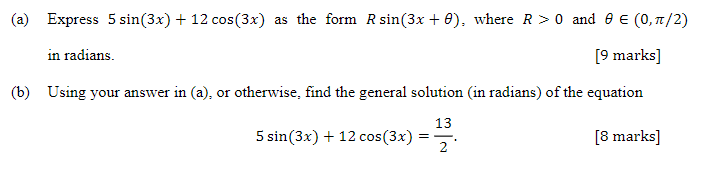 Solved Find the general solution (in radians) of the | Chegg.com