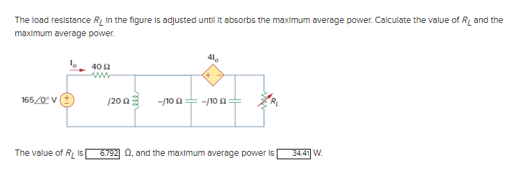 Solved The load resistance RL in the figure is adjusted | Chegg.com