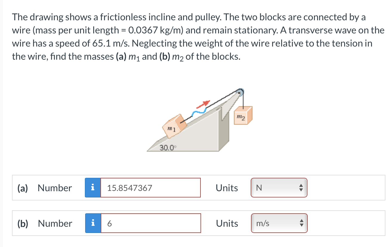 The Drawing Shows A Frictionless Incline And Pulley Chegg 