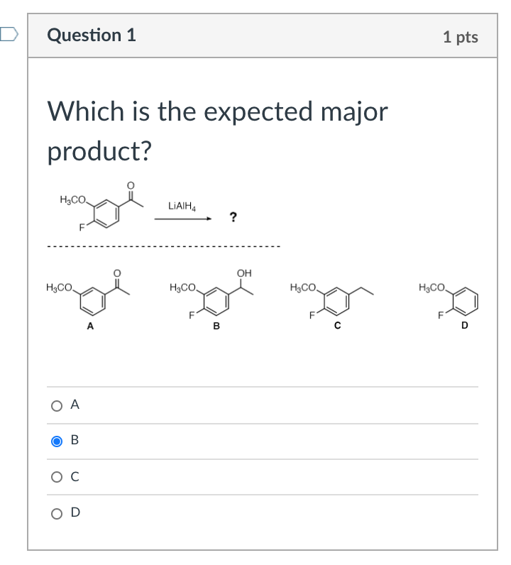 Solved D Question 1 1 pts Which is the expected major | Chegg.com