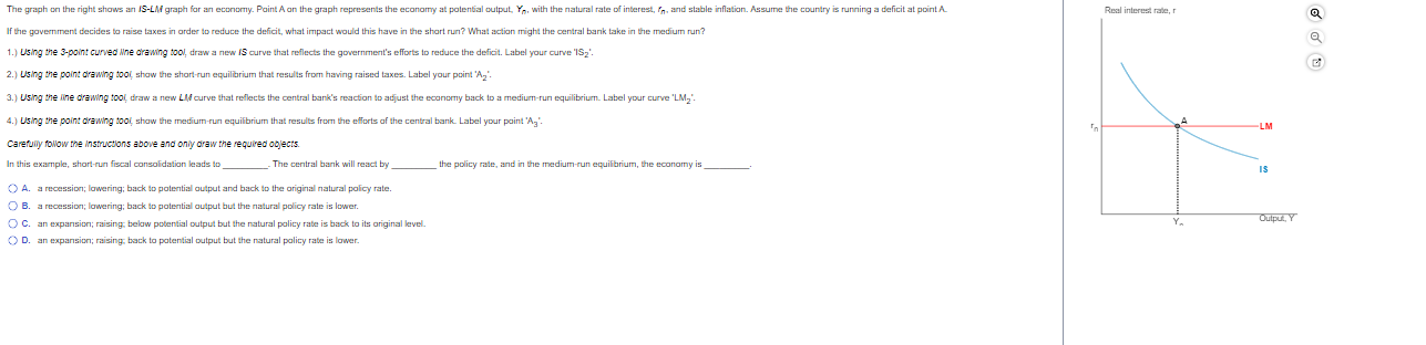 Solved The graph on the right shows an IS-LM graph for an | Chegg.com