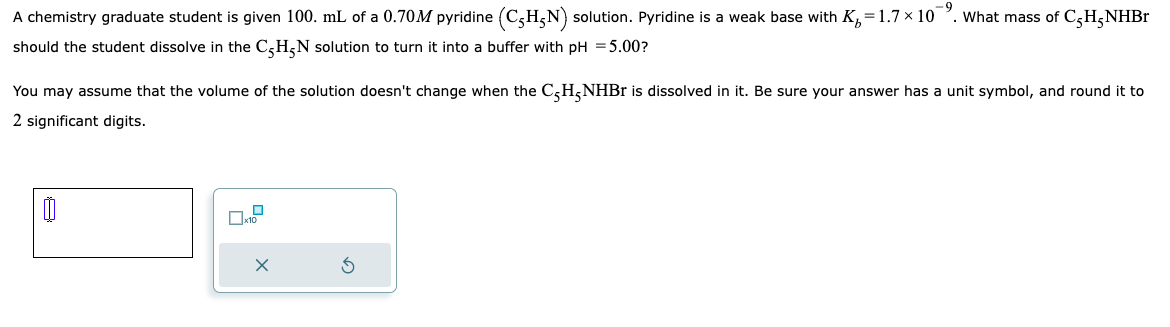 Solved A chemistry graduate student is given 100.mL of a | Chegg.com