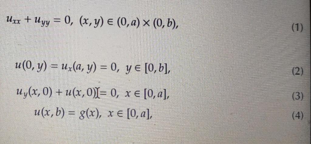 Solved Solve The Boundary Value Problem (1) With Boundary | Chegg.com