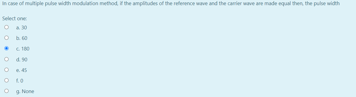 Solved In case of multiple pulse width modulation method, if | Chegg.com
