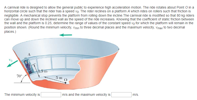Solved A carnival ride is designed to allow the general | Chegg.com