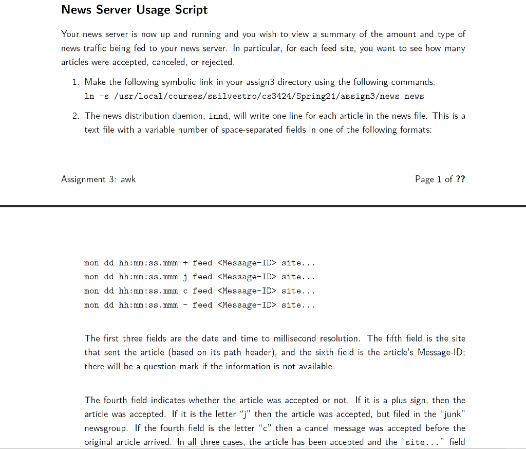 For This Assignment You Will Use Awk Only Do Not Chegg Com