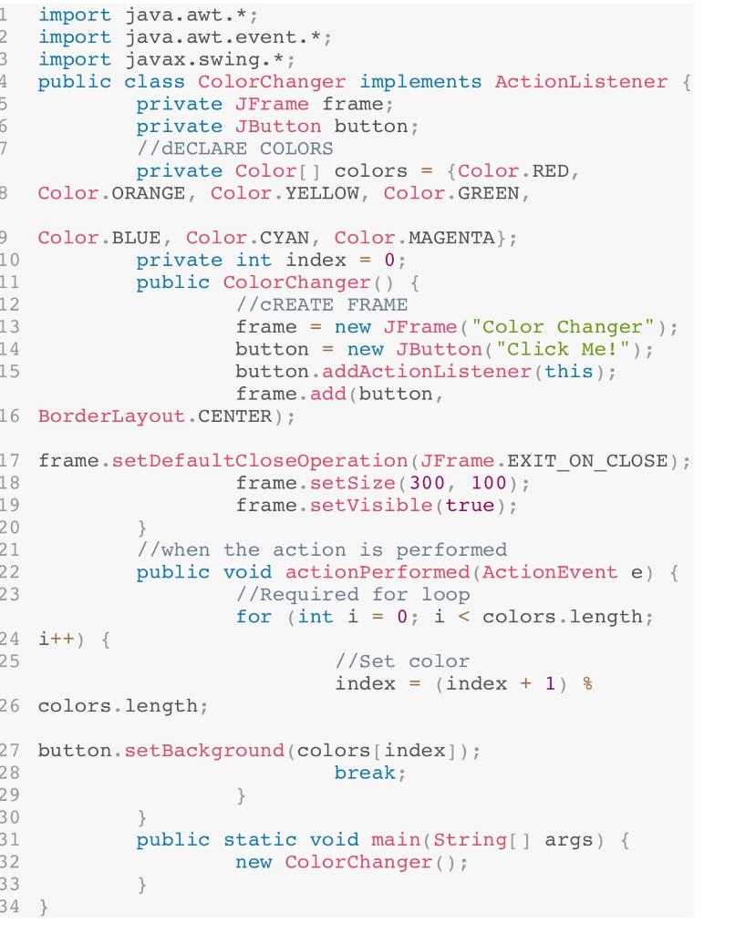 Solved Resolve the dead code error on the for loop while | Chegg.com