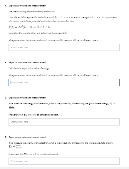 Solved 4. Expectation value and measurement Use the | Chegg.com