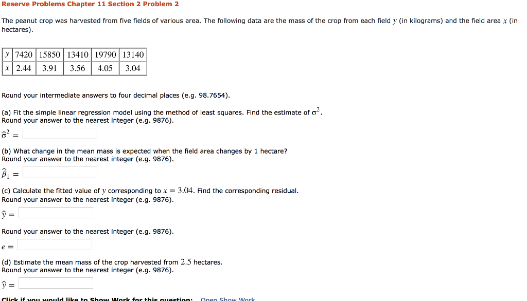 Solved Reserve Problems Chapter 11 Section 2 Problem 2 The | Chegg.com