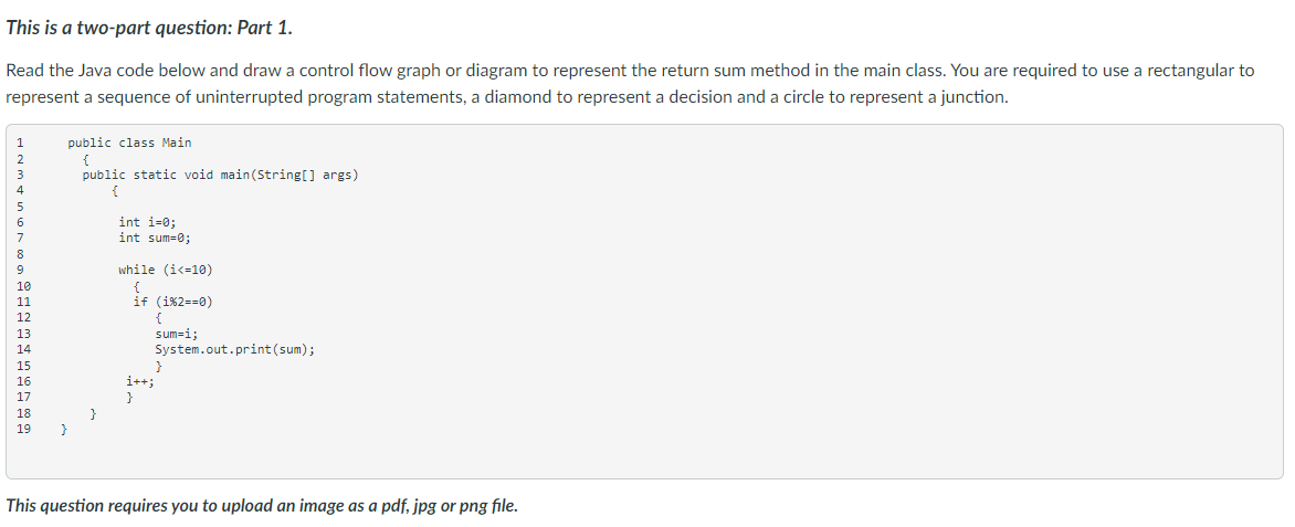 Solved This is a two-part question: Part 1. Read the Java | Chegg.com