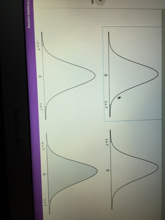 Solved 01:29:50 Consider the value of t such that 0.005 of | Chegg.com