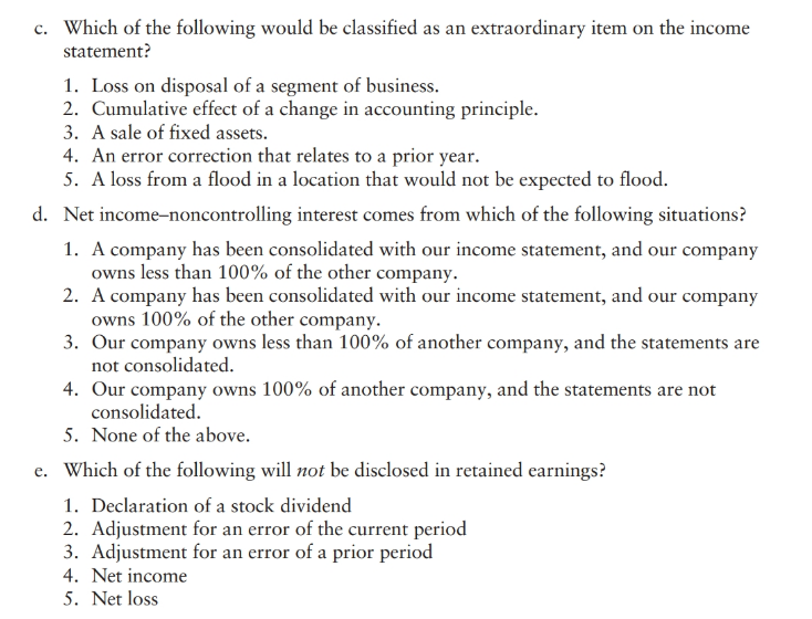 Solved Which of the following would be classified as an