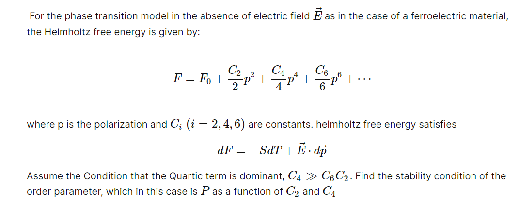 Solved For the phase transition model in the absence of | Chegg.com