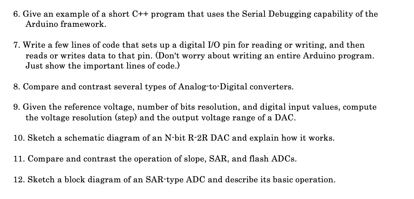 Solved 6. Give an example of a short C++ program that uses | Chegg.com