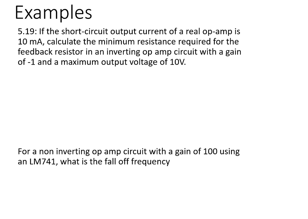 Solved Examples 5.19 If the shortcircuit output current of