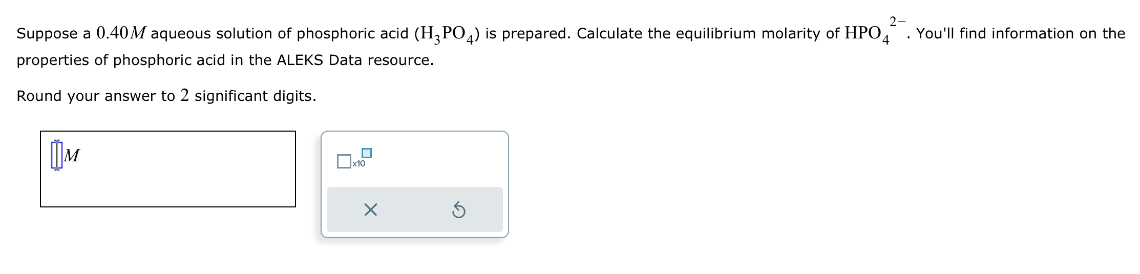 Solved Suppose A 0.40m Aqueous Solution Of Phosphoric Acid 