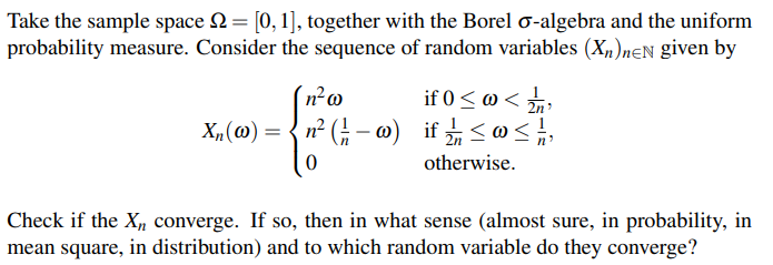 Solved Take the sample space Ω=[0,1], together with the | Chegg.com