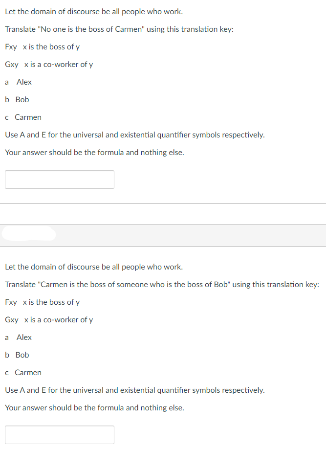 Solved Let the domain of discourse be all natural numbers | Chegg.com