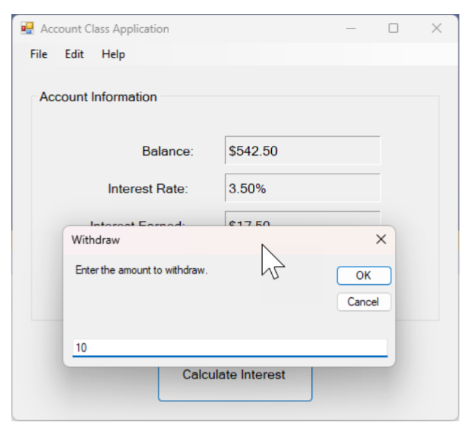 Solved 6. Account Class You are a programmer for the Home | Chegg.com