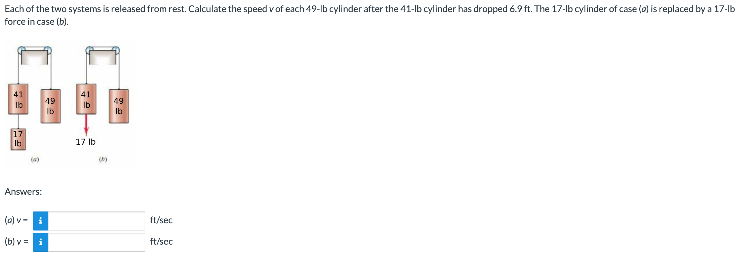 Solved Each of the two systems is released from rest. | Chegg.com