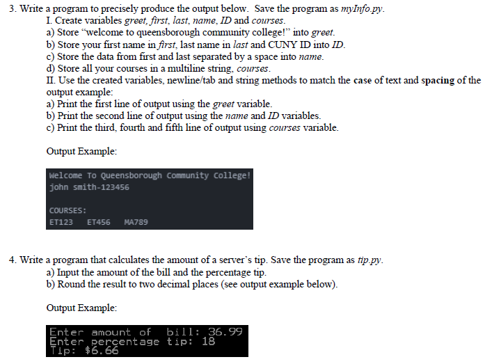 Solved 3. Write a program to precisely produce the output | Chegg.com