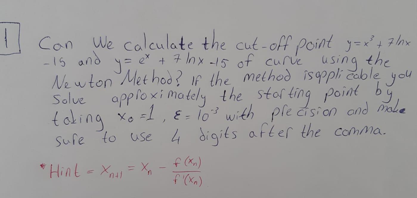 Solved -15 and Can We calculate the cut-off point y = x + 7 | Chegg.com
