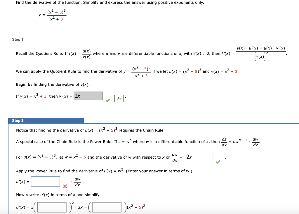Solved Find the derivative of the function. Simplify and | Chegg.com