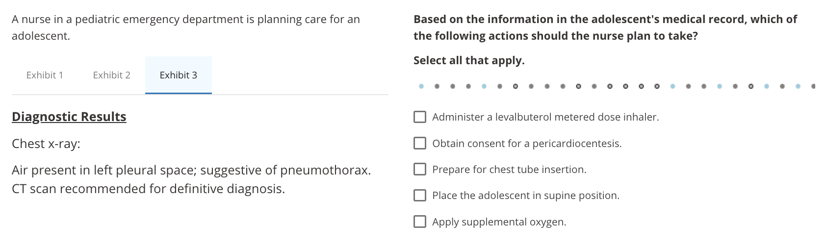 Solved A nurse in a pediatric emergency department is
