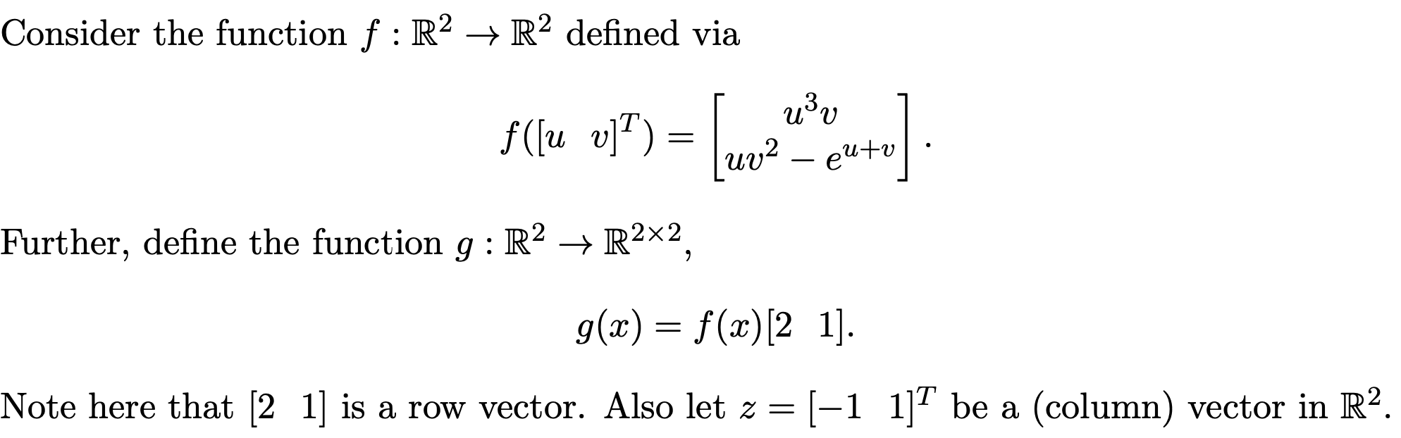 Solved Consider the function f:R2→R2 defined via | Chegg.com