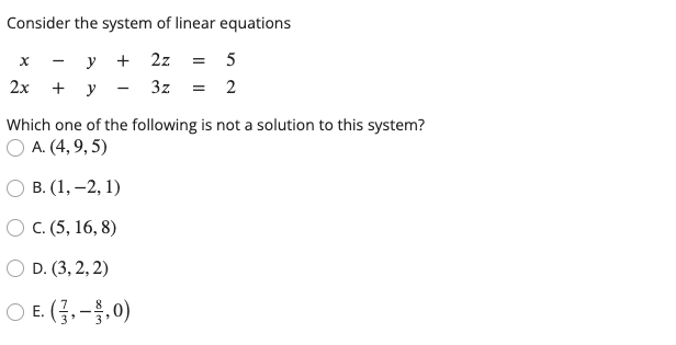 Solved Consider the system of linear equations | Chegg.com