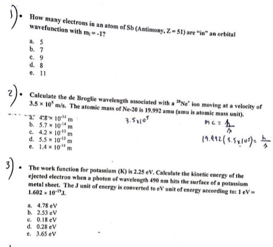 Solved How Many Electrons In An Atom Of Sb Antimony Z W