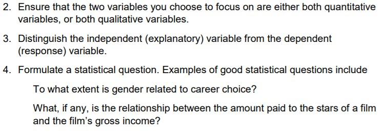 Instructions 1. Choose a dataset to work with. You | Chegg.com