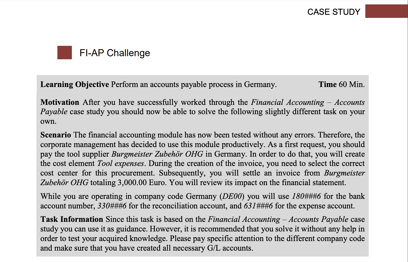 Solved FI-AP Challenge Learning Objective Perform an | Chegg.com