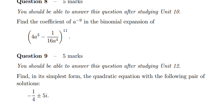 Solved Question 8 5 marks You should be able to answer this | Chegg.com