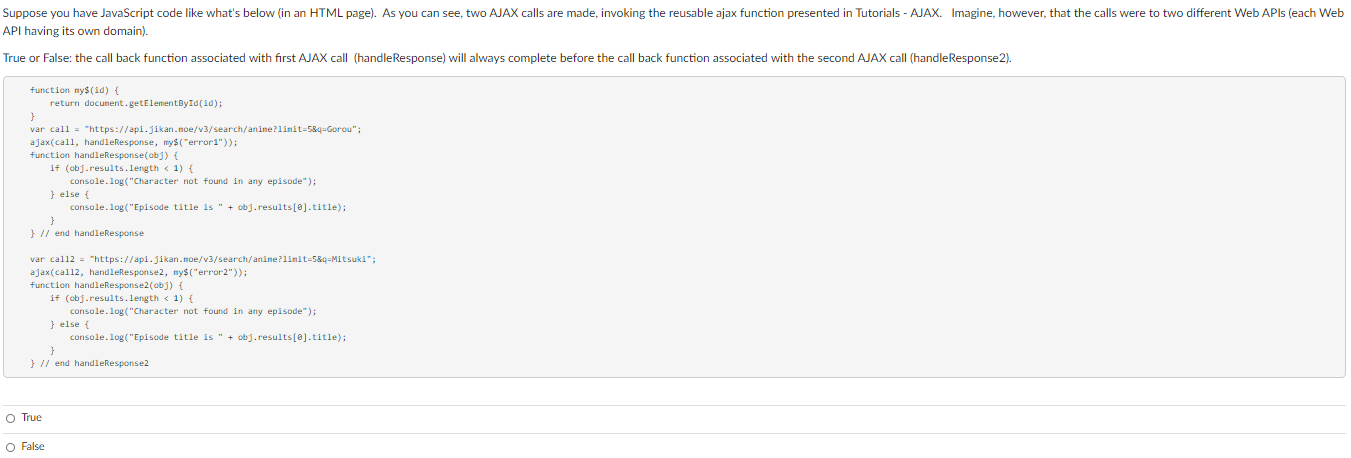 solved: call javascript from code behind | experts... Solved Suppose you have JavaScript code like what's below | Chegg.com