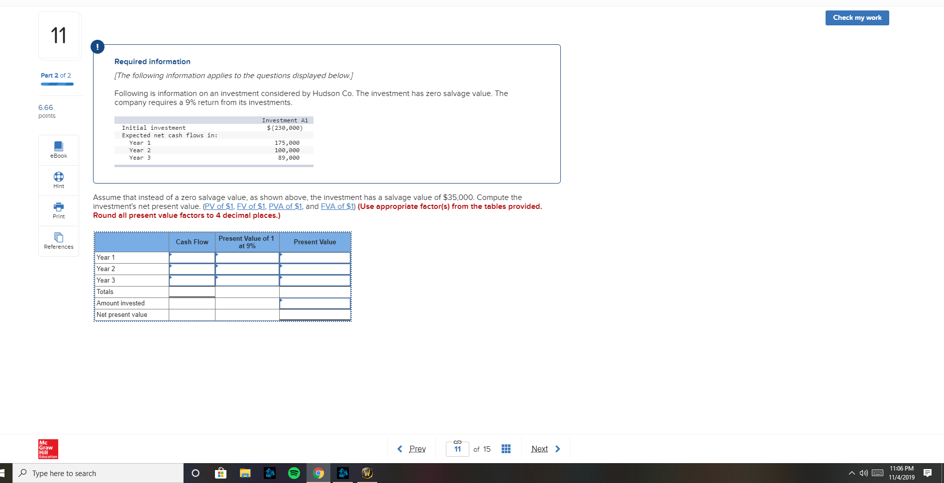 Solved Check my work Required information [The following | Chegg.com