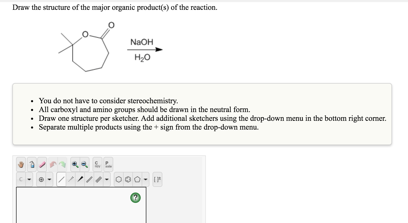 Solved Draw The Structure Of The Major Organic Product S Of