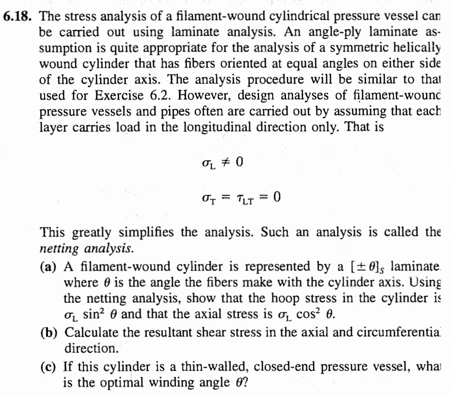 Solved Repeat Problem 6.18 For E-glass/epoxy Laminate. | Chegg.com