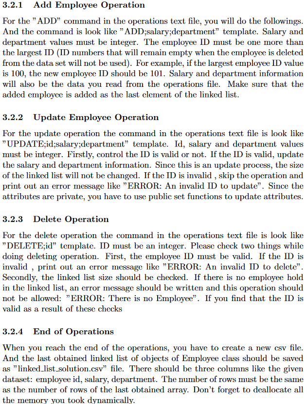 Solved 3.2.1 Add Employee OperationFor the "ADD" command in | Chegg.com