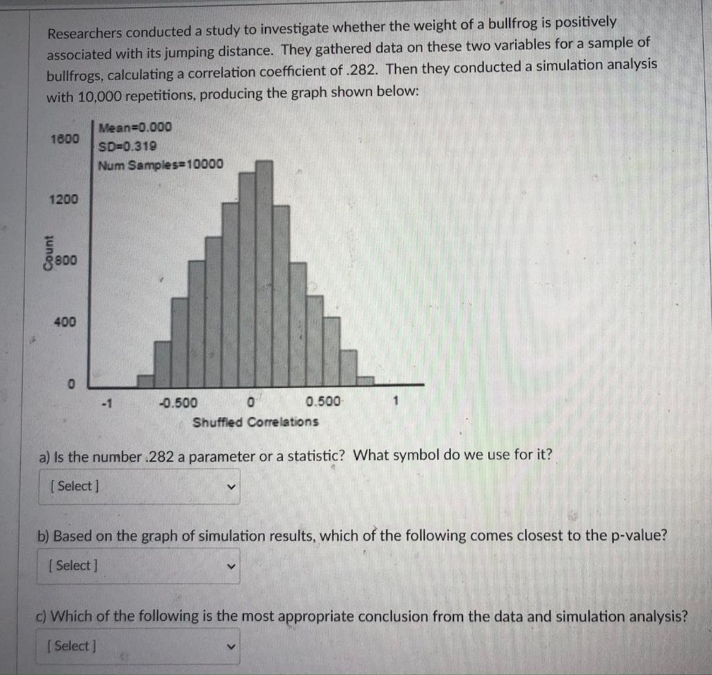 Solved Researchers conducted a study to investigate whether | Chegg.com