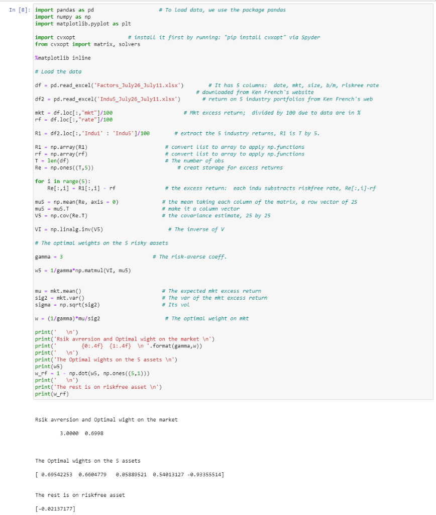 PLEASE GIVE PYTHON CODE FOR EACH ANSWER. Thank | Chegg.com