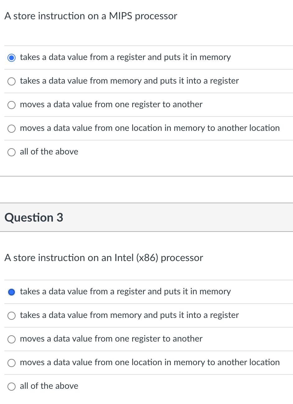 Solved A store instruction on a MIPS processor takes a data | Chegg.com